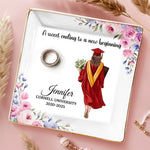 Graduate With Pride, Step Into The Future - Family Personalized Custom Full-Print Jewelry Dish - Graduation Gift For Daughter, Sisters, Granddaughter