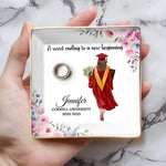 Graduate With Pride, Step Into The Future - Family Personalized Custom Full-Print Jewelry Dish - Graduation Gift For Daughter, Sisters, Granddaughter