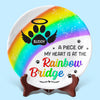 Cherished Paws, Eternal Love - Memorial Personalized Custom Ceramic Plate - Sympathy Gift For Pet Owners, Pet Lovers