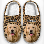 Custom Photo Furry Love In Every Step - Dog & Cat Personalized Custom Fluffy Slippers - Mother's Day, Gift For Dog Lovers, Pet Parents