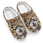 Custom Photo Furry Love In Every Step - Dog & Cat Personalized Custom Fluffy Slippers - Mother's Day, Gift For Dog Lovers, Pet Parents