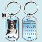 Custom Photo Your Paw Prints Are Etched In My Soul - Memorial Personalized Custom Keychain - Sympathy Gift For Dog Lovers