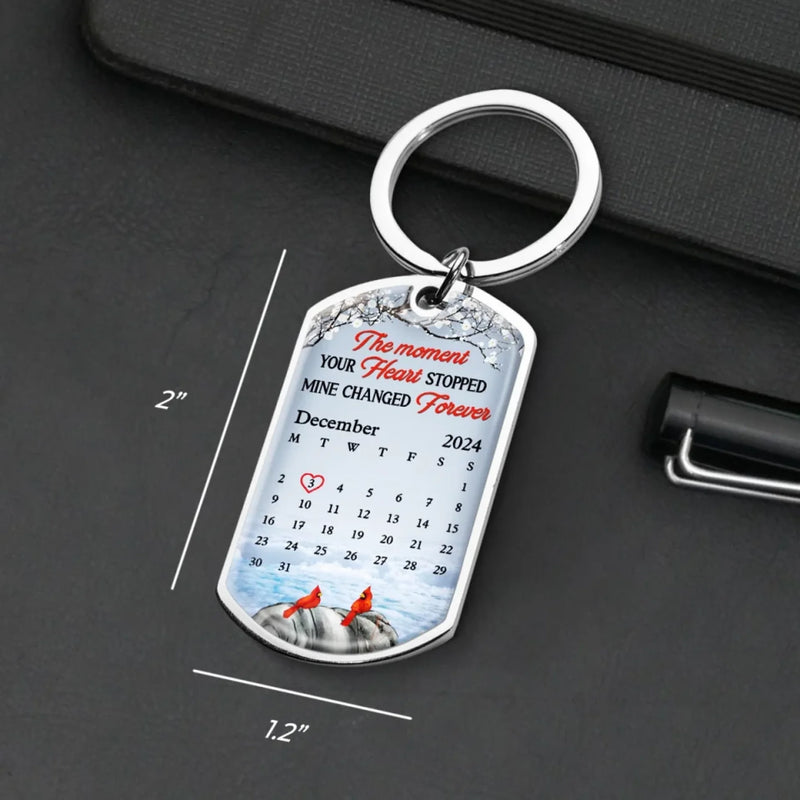 Custom Photo Your Love Still Guides Me Every Day - Memorial Personalized Custom Keychain - Sympathy Gift For Family Members
