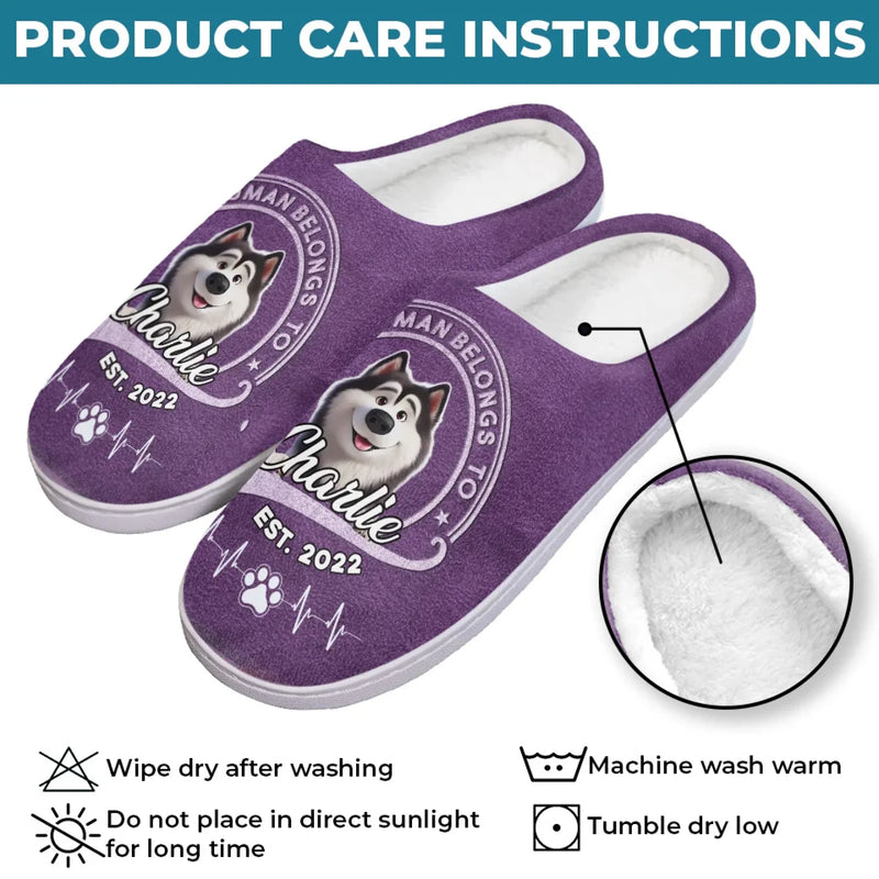 Happiness Is A Wagging Tail - Dog Personalized Custom Fluffy Slippers - Gift For Pet Owners, Pet Lovers