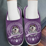 Happiness Is A Wagging Tail - Dog Personalized Custom Fluffy Slippers - Gift For Dog Lovers, Pet Parents