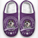Happiness Is A Wagging Tail - Dog Personalized Custom Fluffy Slippers - Gift For Dog Lovers, Pet Parents
