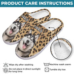 Custom Photo Furry Love In Every Step - Dog & Cat Personalized Custom Fluffy Slippers - Mother's Day, Gift For Dog Lovers, Pet Parents