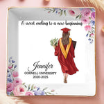 Graduate With Pride, Step Into The Future - Family Personalized Custom Full-Print Jewelry Dish - Graduation Gift For Daughter, Sisters, Granddaughter