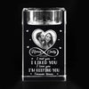 Custom Photo In Your Light, I Find Love	 - Couple Personalized Custom 3D Crystal Photo Laser Engraved, Crystal Candle Holder - Gift For Husband Wife, Anniversary