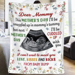Custom Photo I Can't Wait To Meet You - Family Personalized Custom Blanket - Mother's Day, Baby Shower Gift, Gift For New Moms