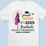 From Late Nights To Graduation Lights - Family Personalized Custom Unisex T-shirt, Premium T-shirt, Hoodie - Graduation Gift For Mom