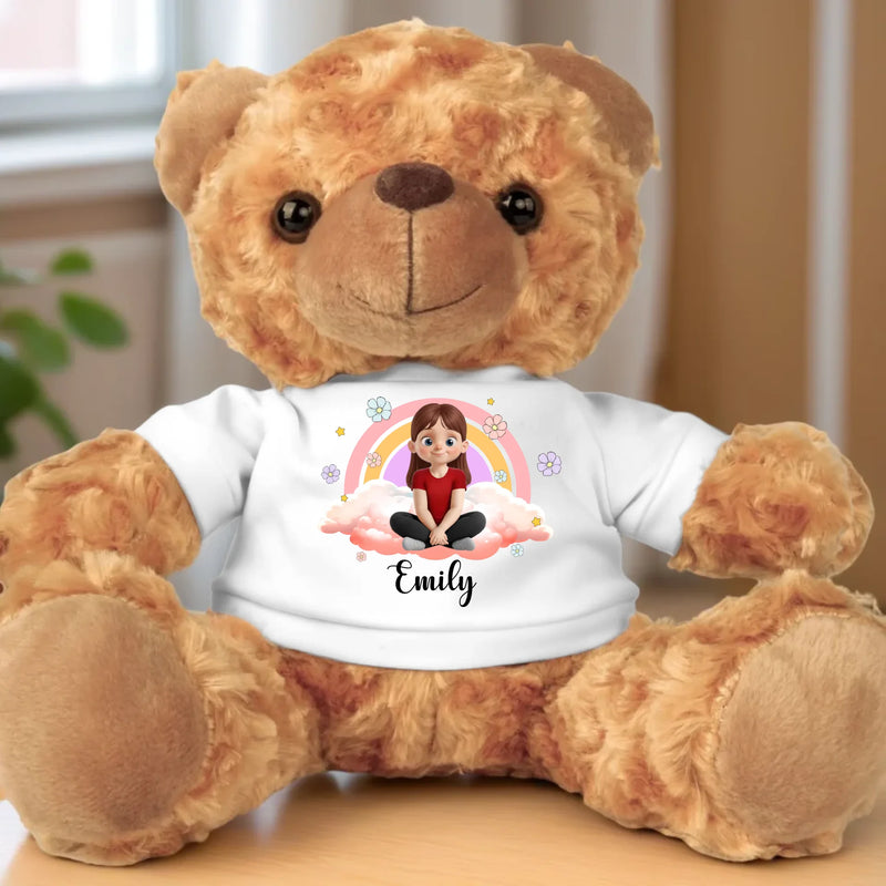 Happiness Is Holding You - Family Personalized Custom Teddy Bear Plush - Gift For Family Members