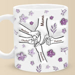 Grandma Holds Our Hearts Forever - Family Personalized Custom 3D Inflated Effect Printed Mug - Mother's Day, Gift For Mom, Grandma
