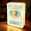Custom Photo Always In Our Hearts, Never Forgotten - Memorial Personalized Custom LED Mirror Frame Lamp - Sympathy Gift For Family Members