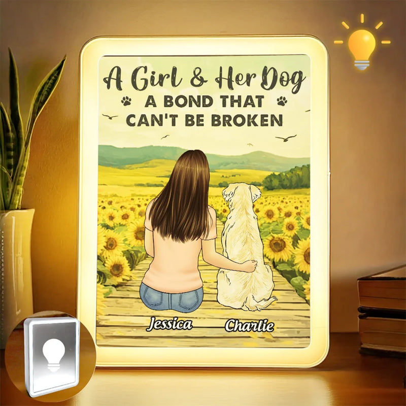 More Than A Pet, My Soulmate In Fur - Dog Personalized Custom LED Mirror Frame Lamp - Gift For Pet Owners, Pet Lovers