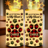 Your Paw Prints Are Forever Etched On My Heart - Memorial Personalized Custom LED Projection Flameless Candle - Sympathy Gift For Pet Owners, Pet Lovers