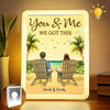 You And Me We Got This - Couple Personalized Custom LED Mirror Frame Lamp - Gift For Husband Wife, Anniversary