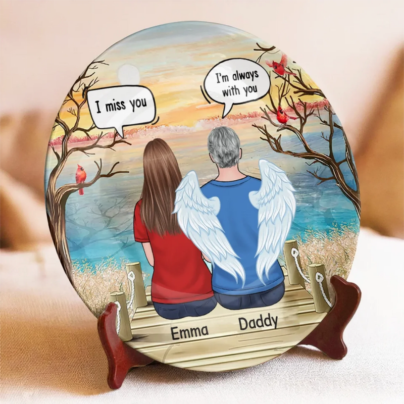 Your Love Is Our Guiding Light - Memorial Personalized Custom Ceramic Plate - Sympathy Gift For Family Members