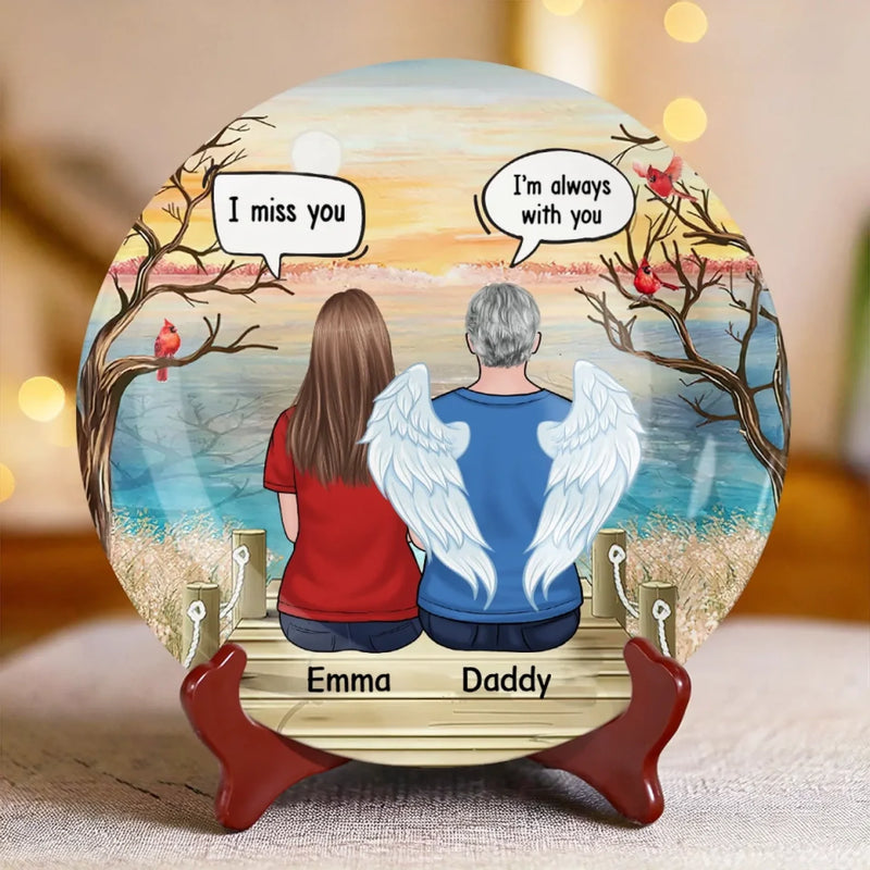 Your Love Is Our Guiding Light - Memorial Personalized Custom Ceramic Plate - Sympathy Gift For Family Members