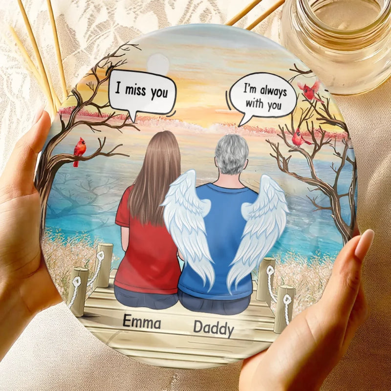 Your Love Is Our Guiding Light - Memorial Personalized Custom Ceramic Plate - Sympathy Gift For Family Members