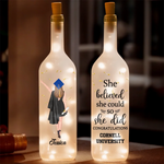 The Future Is Bright, Just Like You - Family Personalized Custom Bottle Lamp - Graduation Gift For Daughter, Granddaughter, Sister