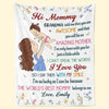 Snuggled In Mommy’s Love - Family Personalized Custom Blanket - Mother's Day, Baby Shower Gift, Gift For First Mom