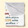 Snuggled In Mommy’s Love - Family Personalized Custom Blanket - Mother's Day, Baby Shower Gift, Gift For First Mom