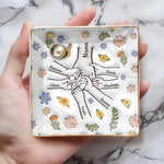 Love Ties Us Together - Family Personalized Custom 3D Inflated Effect Printed Full-Print Jewelry Dish - Mother's Day, Gift For Family