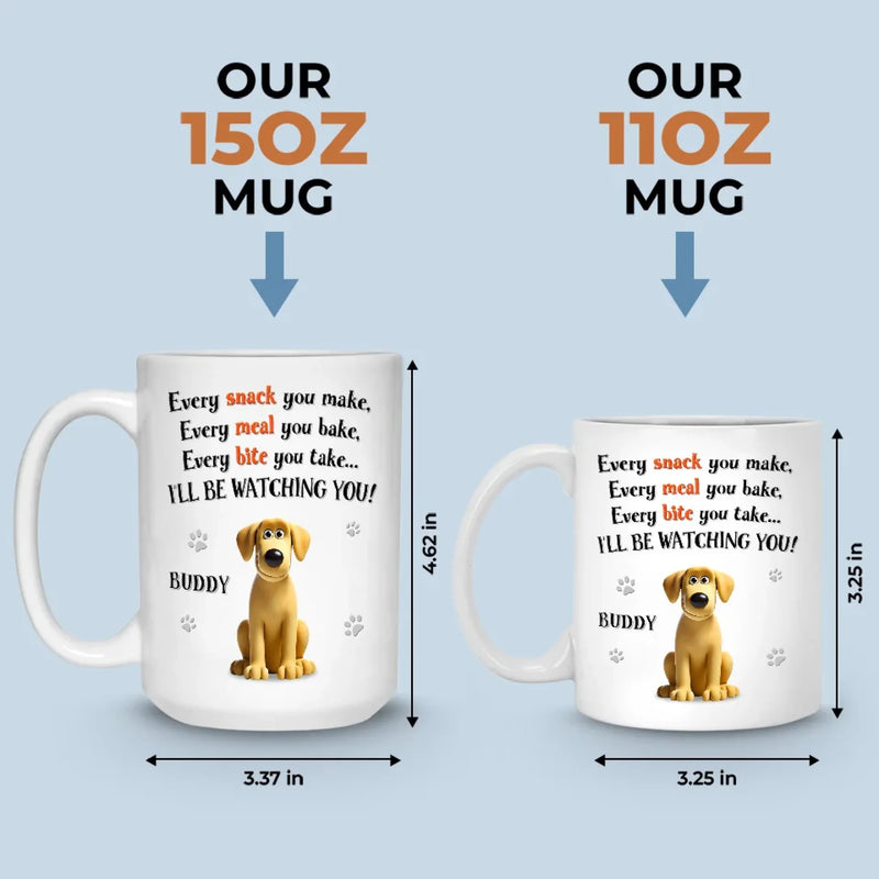Can’t Eat Alone With Us Around - Dog Personalized Custom Mug - Gift For Pet Owners, Pet Lovers