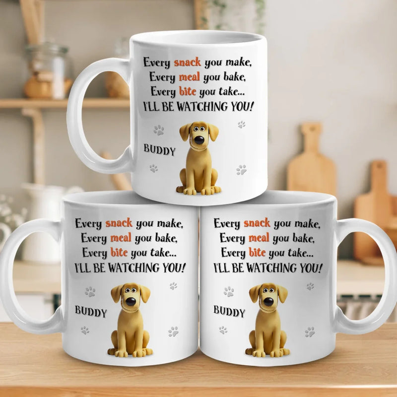Can’t Eat Alone With Us Around - Dog Personalized Custom Mug - Gift For Pet Owners, Pet Lovers