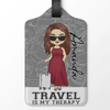 Travel Is My Favorite - Travel Personalized Custom Luggage Tag - Holiday Vacation Gift, Gift For Adventure Travel Lovers