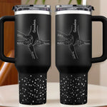 Bound By Love, Connected For Life - Family Personalized Custom Engraved 40oz Tumbler With Handle - Mother's Day, Gift For Grandma