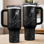 The Hands That Raised Us, The Love That Guides Us - Family Personalized Custom Engraved 40oz Tumbler With Handle - Mother's Day, Gift For Family