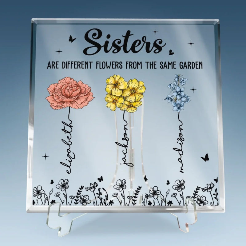 Growing Together, Rooted In Love - Bestie Personalized Custom Square Shaped Acrylic Plaque - Gift For Best Friends, BFF, Sisters