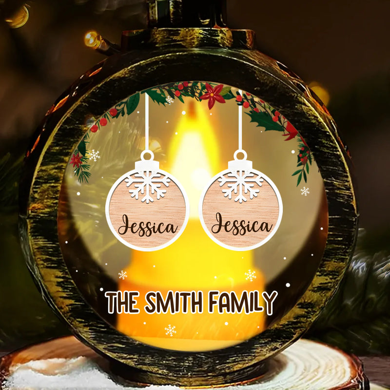May You Experience A Magical Christmas - Family Personalized Custom Candlelight Lantern Ornament - Christmas Gift For Family Members