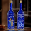 More Than Friends, We’re Family - Bestie Personalized Custom Blue Bottle Lamp - Gift For Best Friends, BFF, Sisters