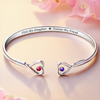 First My Mother, Forever My Friend - Family Personalized Custom Engraved Infinity Heart Bangle With Birthstones - Mother's Day, Gift For Mom, Daughter