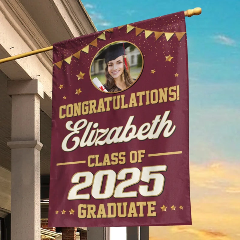 Custom Photo Dreams Do Come True - Family Personalized Custom Flag - Graduation Gift For Family Members, Siblings, Brothers, Sisters