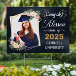 Custom Photo Your Journey To Success Starts Now - Family Personalized Custom Yard Sign - Graduation Gift For Family