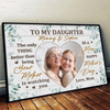 Custom Photo To My Daughter, With Love And Pride - Family Personalized Custom Horizontal Poster - Mother's Day, Gift For Mom, Daughter