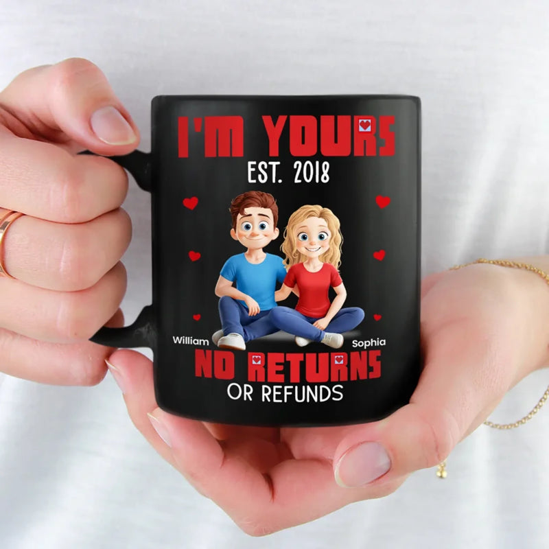 Stuck With Me Since The Beginning - Couple  Personalized Custom Black Mug - Gift For Husband Wife, Anniversary