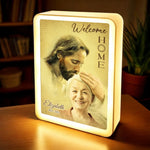 Custom Photo In Loving Memory, Forever With Us - Memorial Personalized Custom LED Mirror Frame Lamp - Sympathy Gift For Family