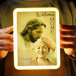 Custom Photo In Loving Memory, Forever With Us - Memorial Personalized Custom LED Mirror Frame Lamp - Sympathy Gift For Family