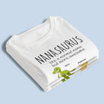 Raising Tiny Dinosaurs With Love -  Family Personalized Custom Unisex T-shirt, Premium T-shirt, Hoodie - Mother's Day Gift For Grandma, Mom