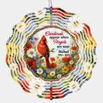 Cardinals Appear When Love Is Near - Memorial Personalized Custom Wind Spinner - Sympathy Gift For Family