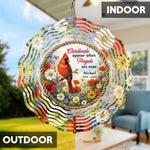 Cardinals Appear When Love Is Near - Memorial Personalized Custom Wind Spinner - Sympathy Gift For Family