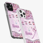 Grandkids Fill Nana’s Life With Love - Family Personalized Custom Clear Phone Case - Mother's Day Gift For Grandma, Mom