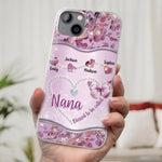 Grandkids Fill Nana’s Life With Love - Family Personalized Custom Clear Phone Case - Mother's Day Gift For Grandma, Mom