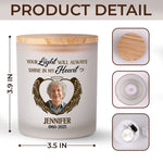 Custom Photo A Beautiful Soul, A Forever Glow - Memorial Personalized Custom Printed Glass Jar With LED Candle - Sympathy Gift For Family