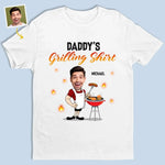 Custom Photo Master Of The Grill - Family Personalized Custom Unisex T-shirt, Premium T-shirt, Hoodie - Father's Day, Gift For Dad, Grandpa, Husband
